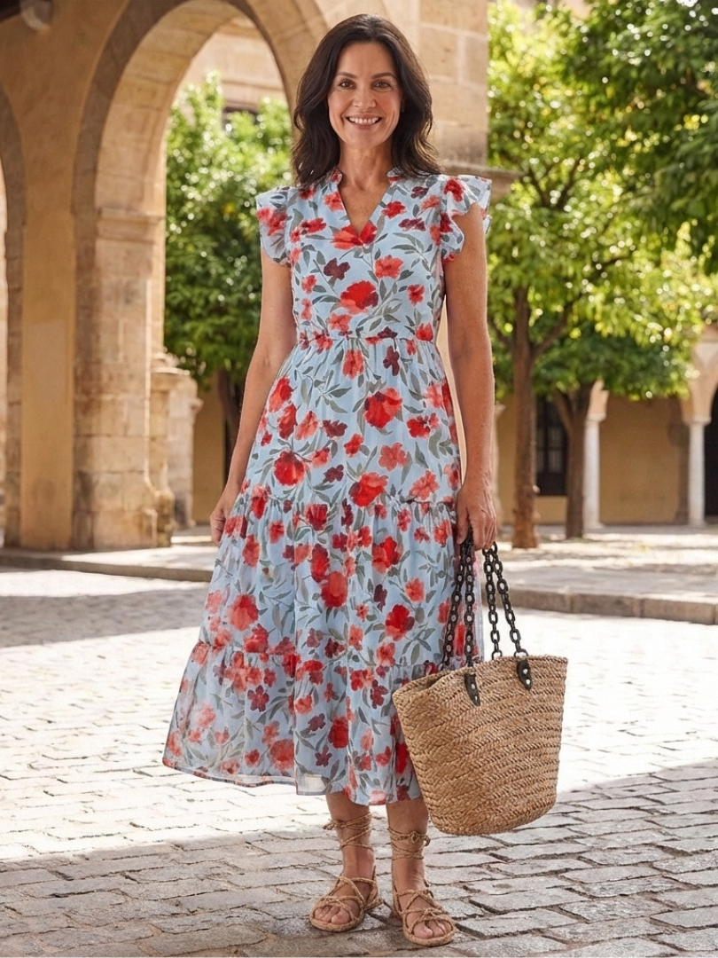 Lila | Midi Floral Élégant