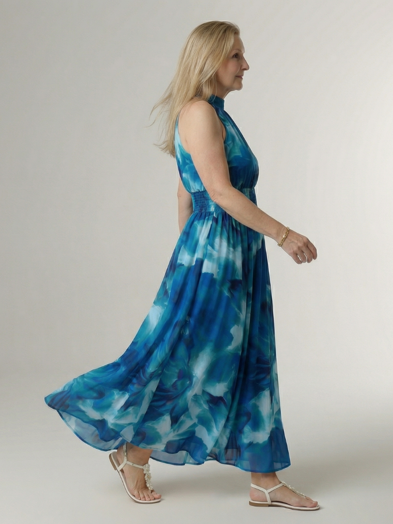 Sylin | Robe Midi à Bretelles Froncées