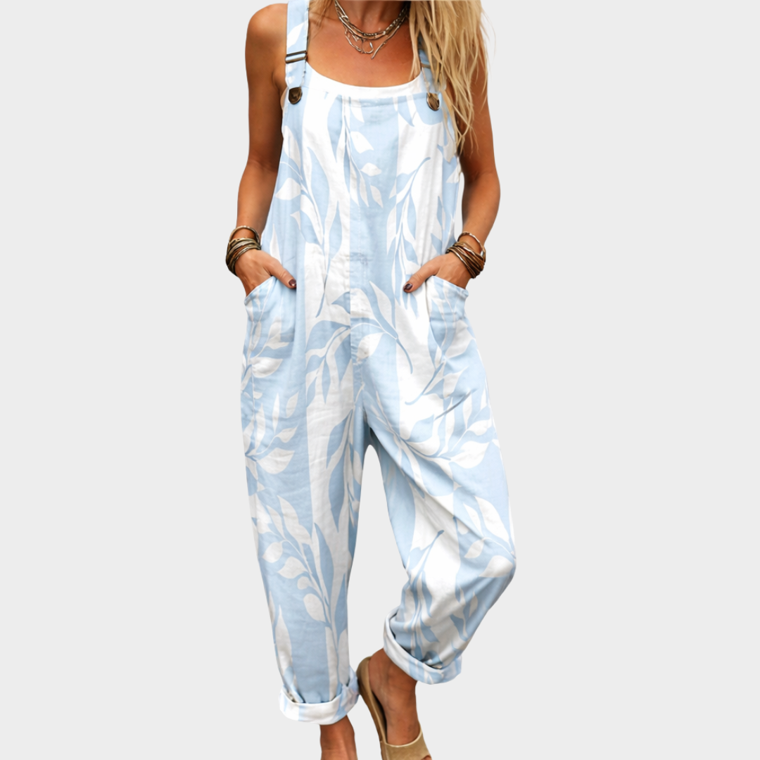 Pantalon à Bretelles Imprimé Confortable
