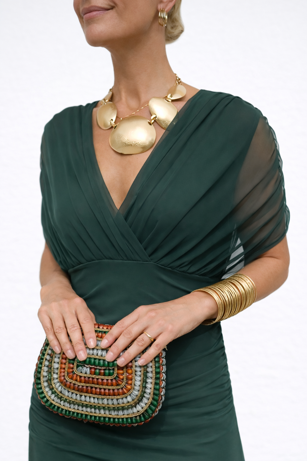 Velora™ | Robe Longue Fleurie avec Décolleté en V