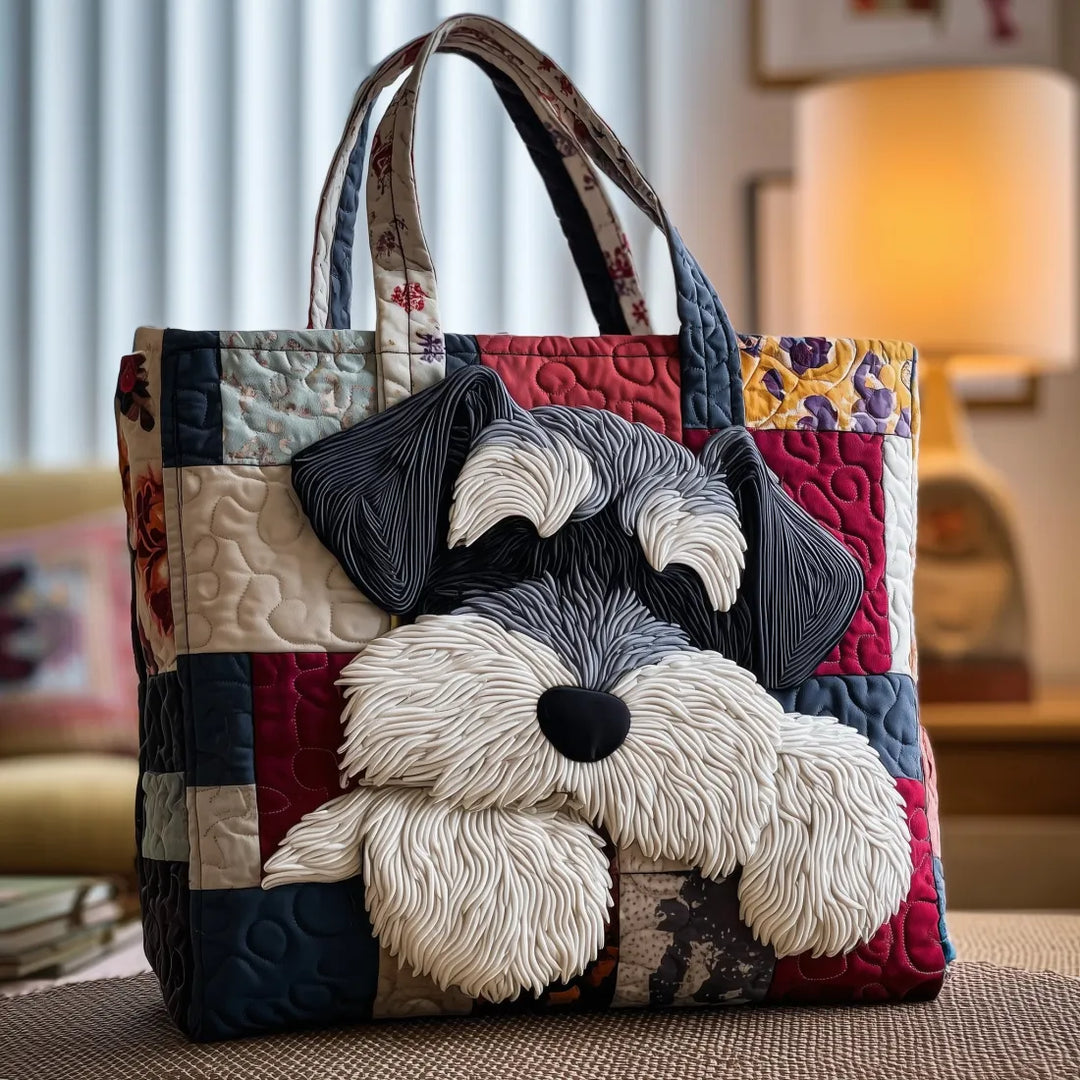 Sac artisanal schnauzer fait main – design animalier charmant – Aveline Lyon