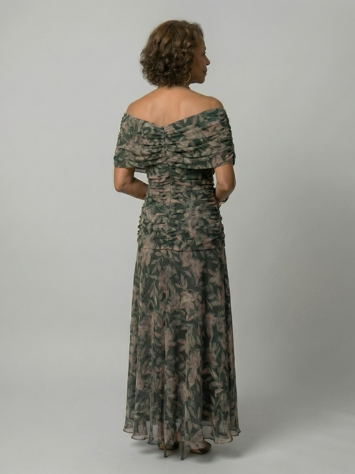 Calen | Robe Midi Fluide à Epaule Dégagée