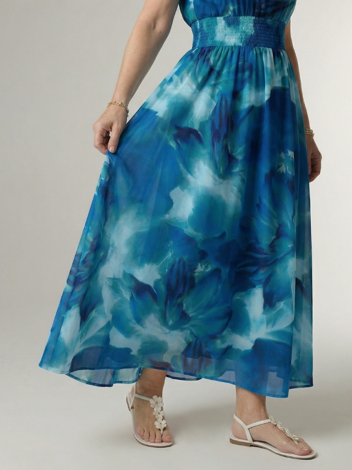 Sylin | Robe Midi à Bretelles Froncées