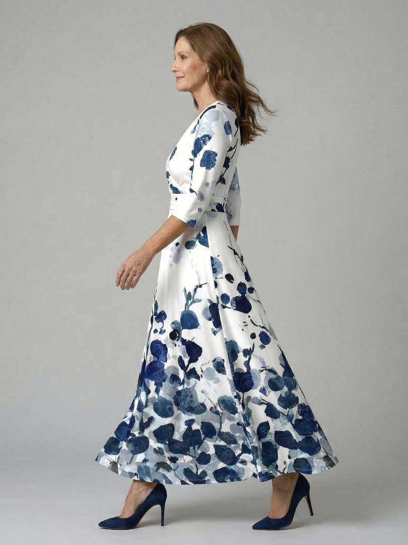 Celine | Robe Midi Croisée