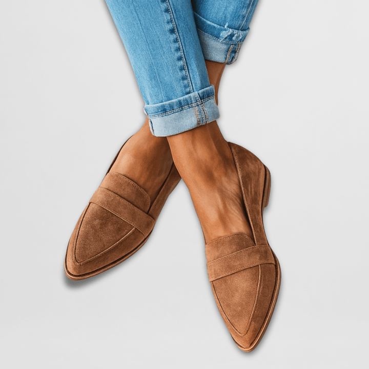 Helen chaussons orthopédiques en daim doux femme – confort à domicile – Aveline Lyon
