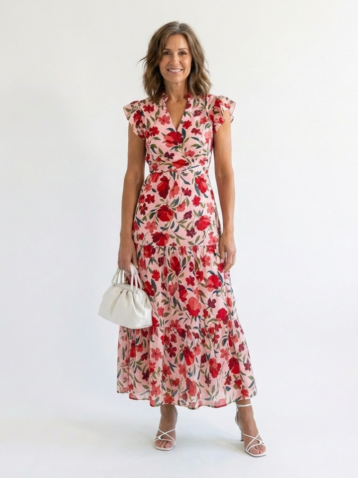 Lila | Midi Floral Élégant