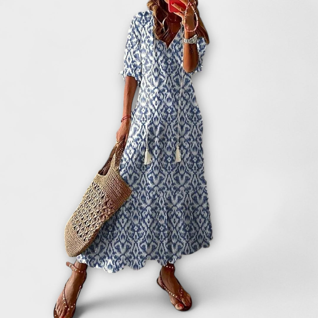 Anna – Robe d'été bohémienne pour femmes avec silhouette fluide