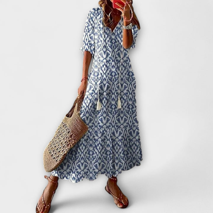 Anna – Robe d'été bohémienne pour femmes avec silhouette fluide