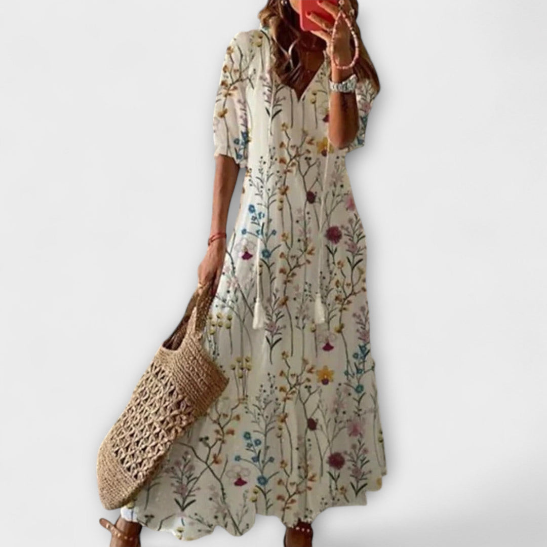 Anna – Robe d'été bohémienne pour femmes avec silhouette fluide