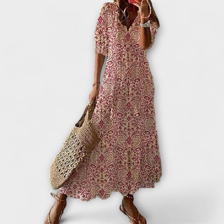 Anna – Robe d'été bohémienne pour femmes avec silhouette fluide