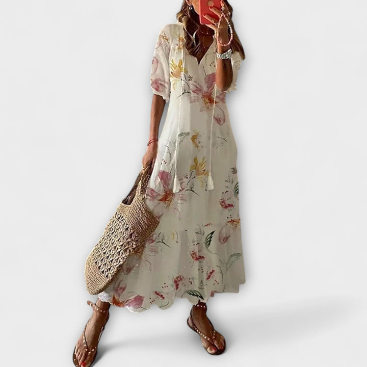 Anna – Robe d'été bohémienne pour femmes avec silhouette fluide
