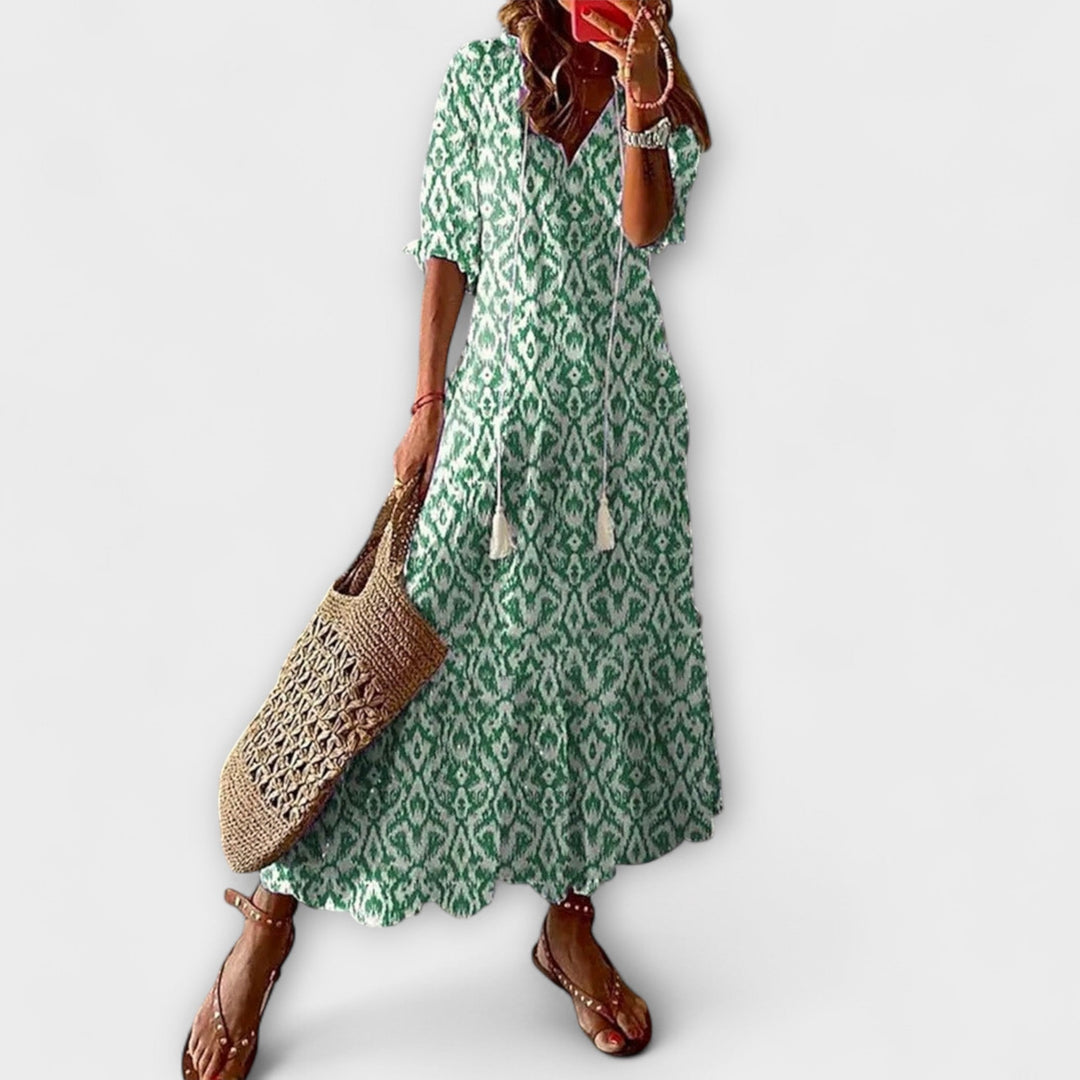 Anna – Robe d'été bohémienne pour femmes avec silhouette fluide