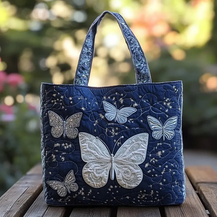 Sac artisanal papillon argenté fait main – design léger et lumineux – Aveline Lyon