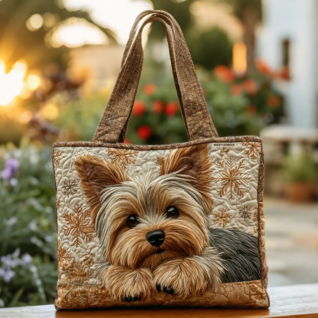 Sac artisanal charmant Yorkshire fait main – design animalier unique – Aveline Lyon