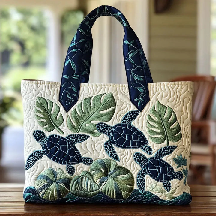 Sac artisanal grâce de tortue marine fait main – design aquatique serein – Aveline Lyon