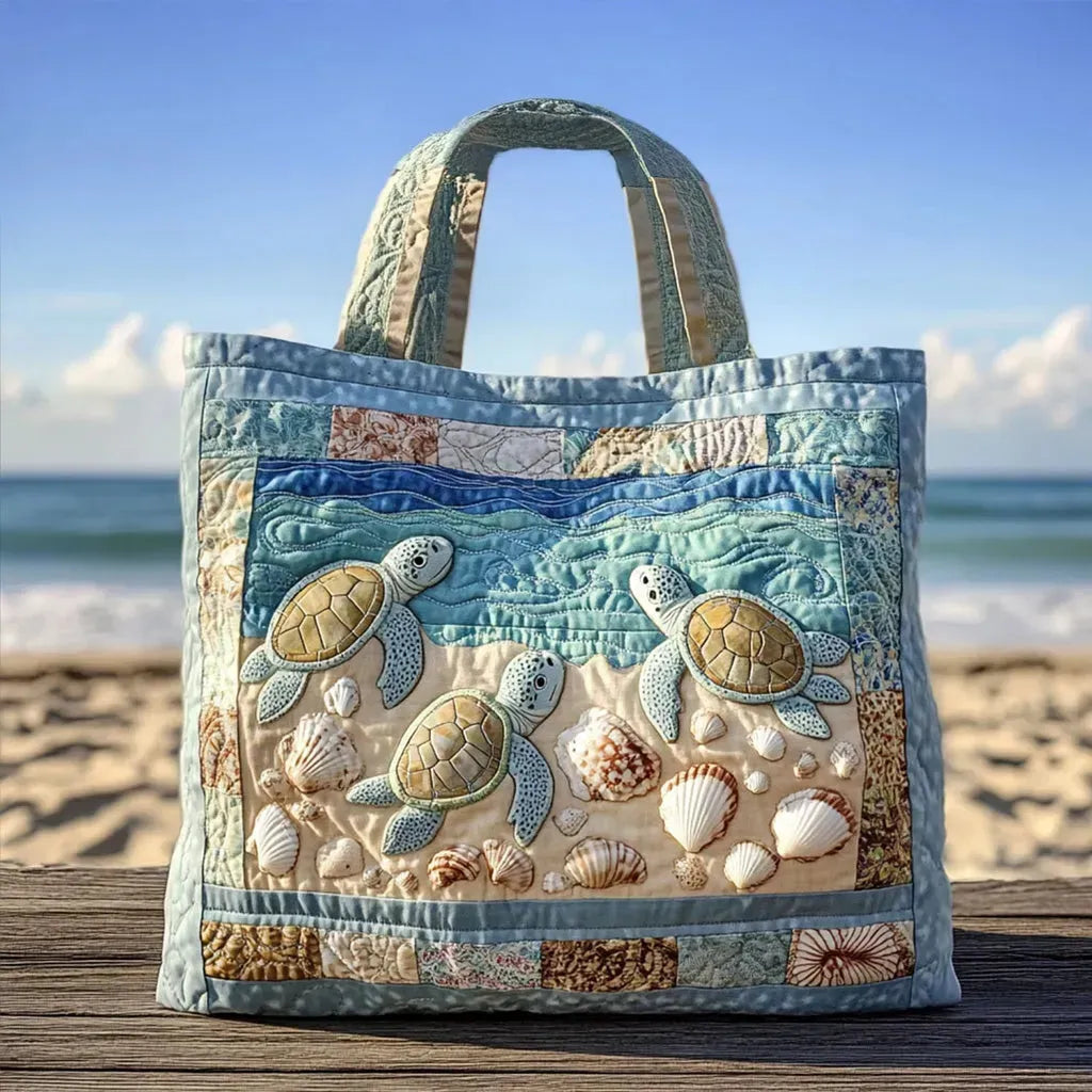 Sac artisanal tortues marines fait main – design nautique unique – Aveline Lyon