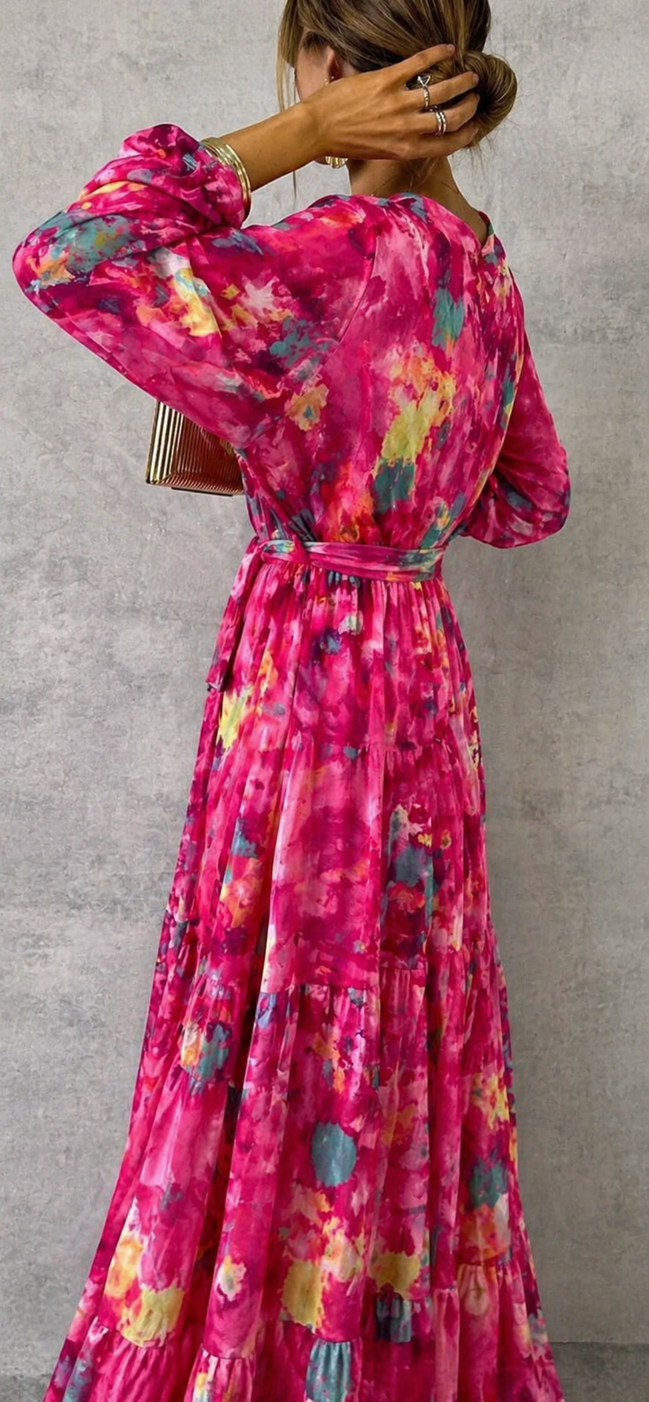 Sage | Robe Fleurie Enveloppante