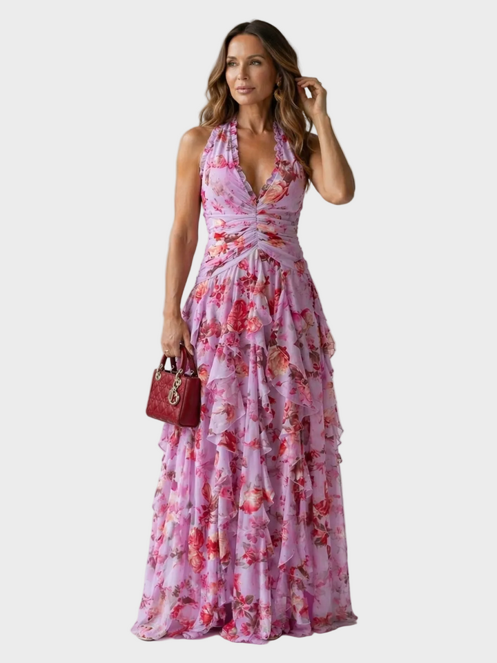 Belladina robe maxi à dos nu femme – style sensuel et élégant – Aveline Lyon