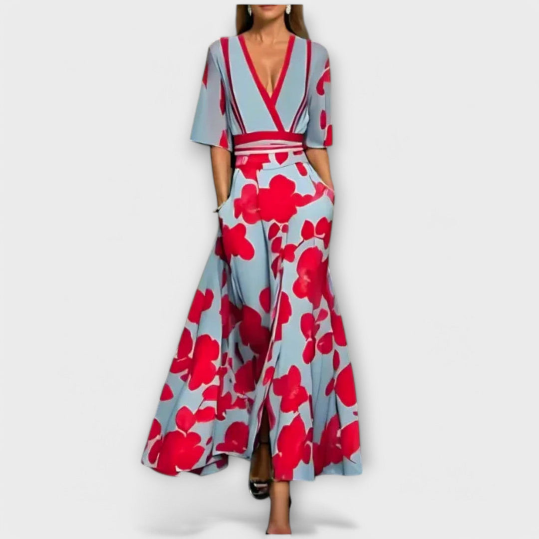 Elise - Robe Élegante en Fleurs