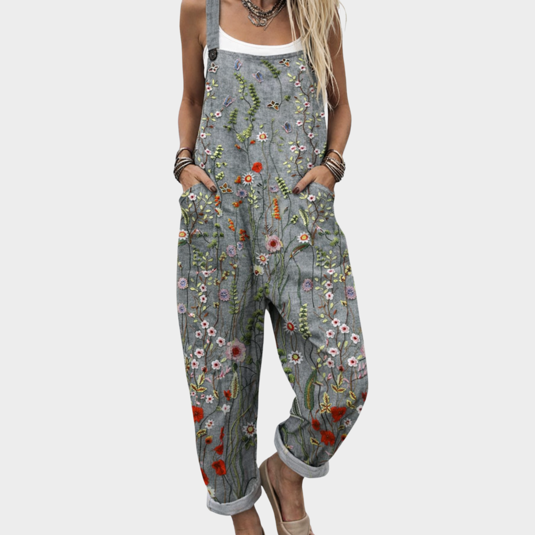 Pantalon à Bretelles Imprimé