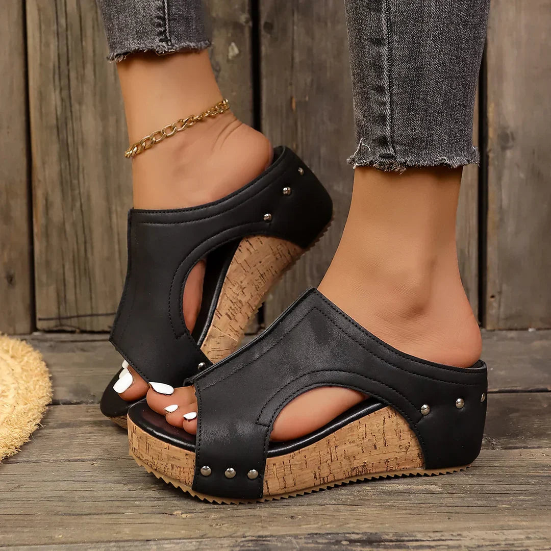 Sofia wedges femme – style tendance et confort orthopédique – Aveline Lyon