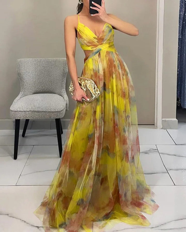 Claudia |™ Robe longue envoûtante avec imprimé floral