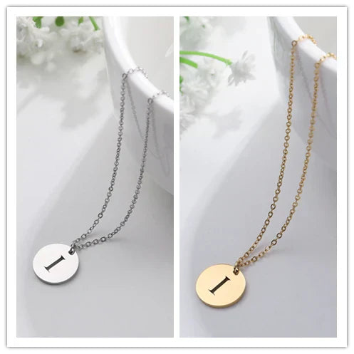 Collier Pendentif Lettre en Or Élégant
