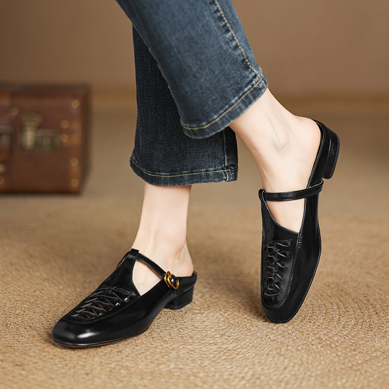 Elya | Mules en Cuir Véritable (presque épuisées)