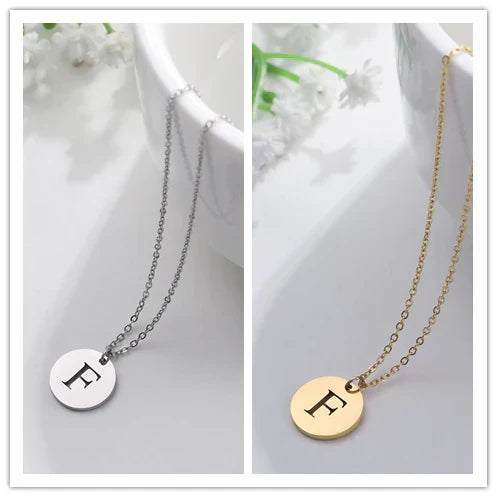 Collier Pendentif Lettre en Or Élégant