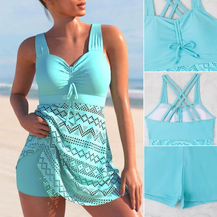 Grace | Robe de bain tankini froncée