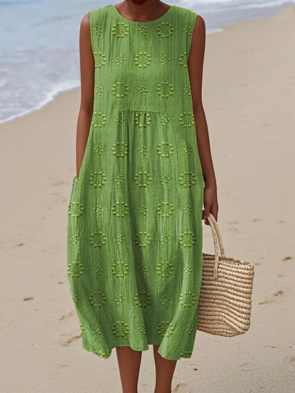 Rosa | Robe Midi brodée