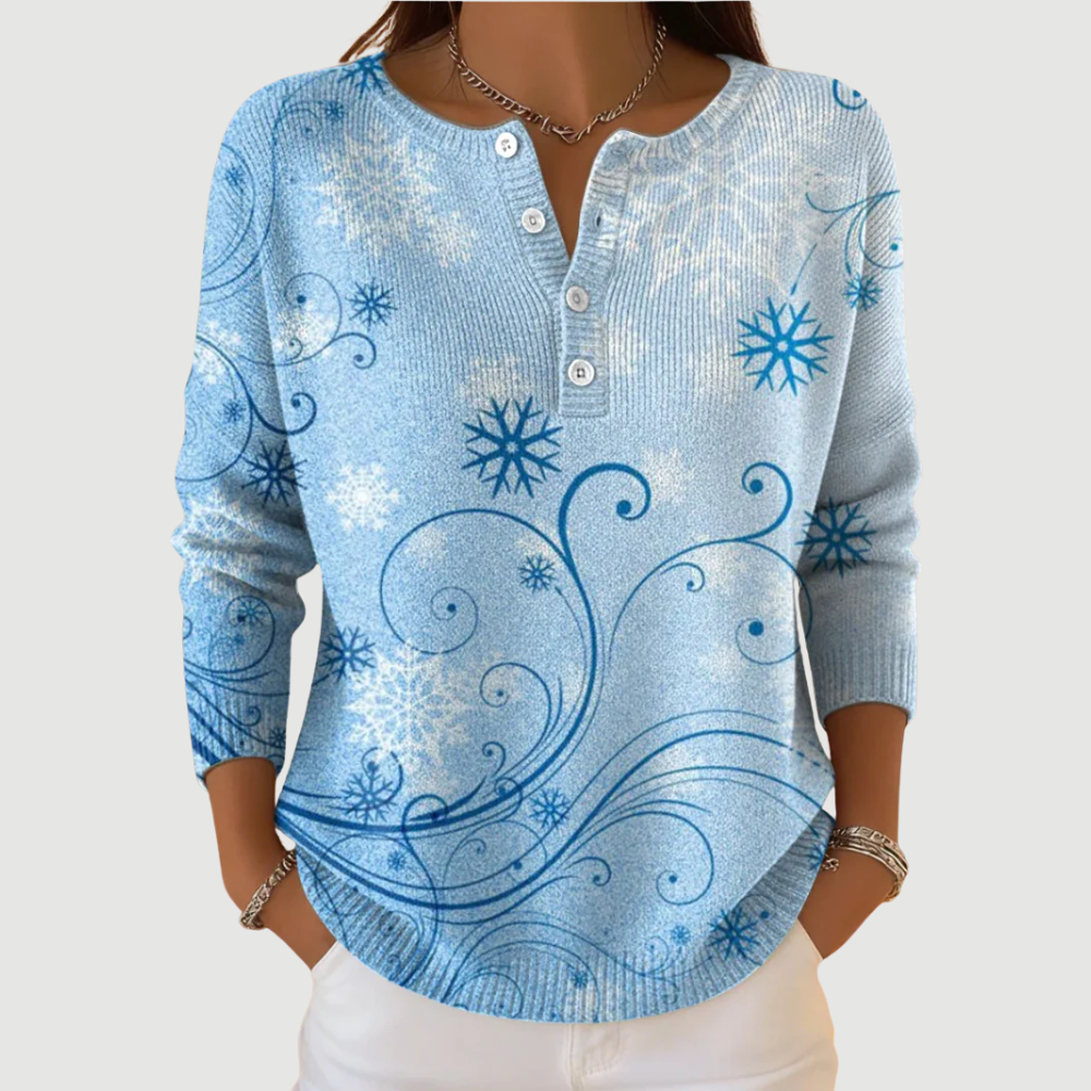 ELENA | SWEATER IMPRIMÉ FLCON DE NEIGE