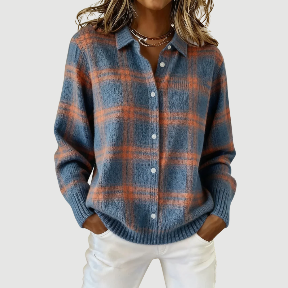 MIRA | BLOUSE À CARREAUX ÉLÉGANTE