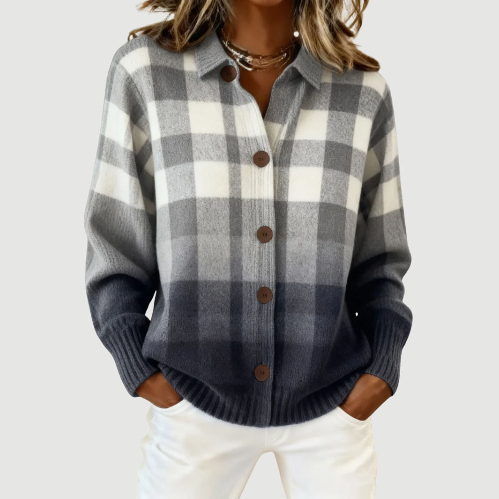 MARA | BLOUSE ÉLÉGANTE À CARREAUX