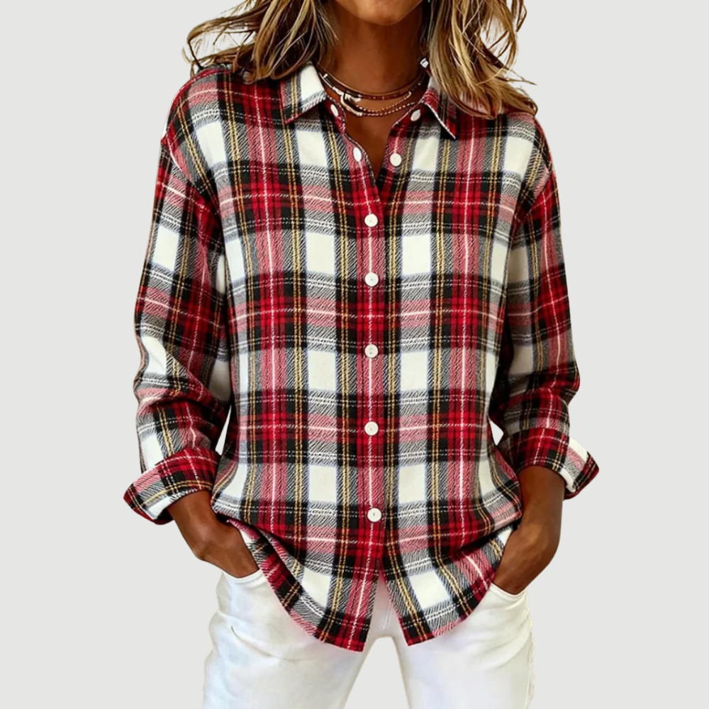 MIRA | BLOUSE À CARREAUX ÉLÉGANTE