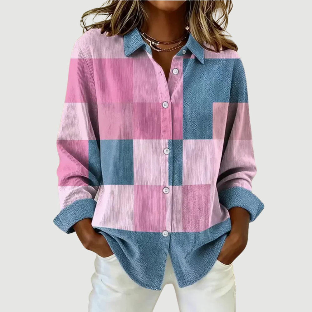 NORA | BLOUSE EN MAILLE COLORBLOCK PASTEL