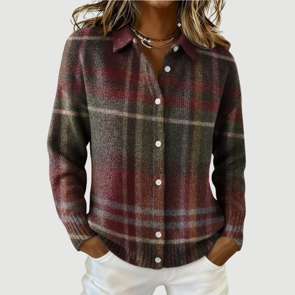EMILY | BLOUSE ÉLÉGANTE À CARREAUX