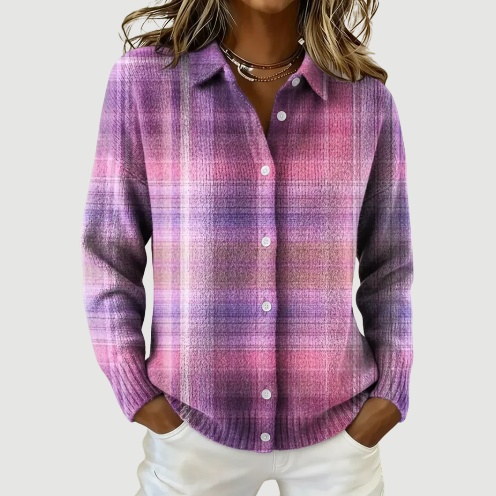 LUNA | BLOUSE ÉLÉGANTE À CARREAUX