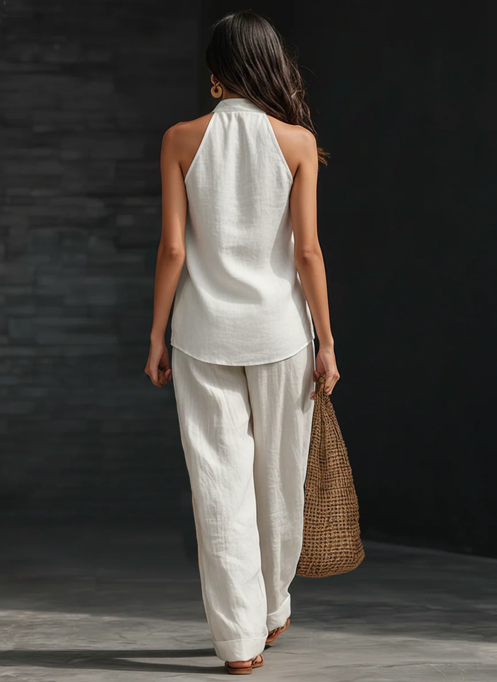 Zoë™ || Ensemble sans manches avec pantalon large