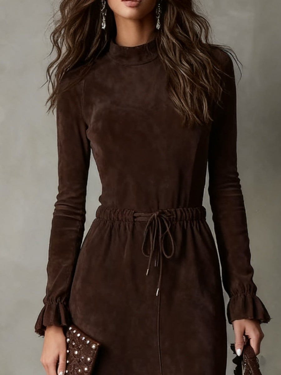 Lunori™ | Robe Midi en Suède Isla