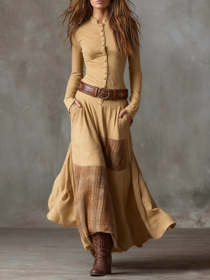 Lunori™ | Robe Maxi en Suède Michelle
