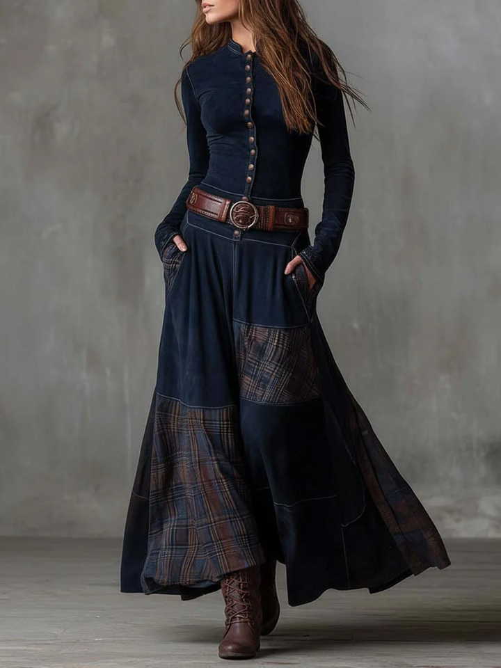 Lunori™ | Robe Maxi en Suède Michelle
