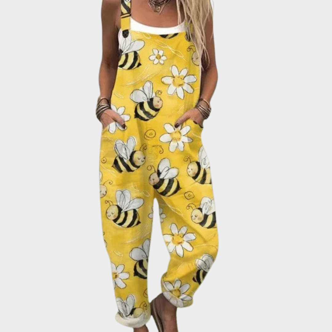 Pantalon à Bretelles Imprimé
