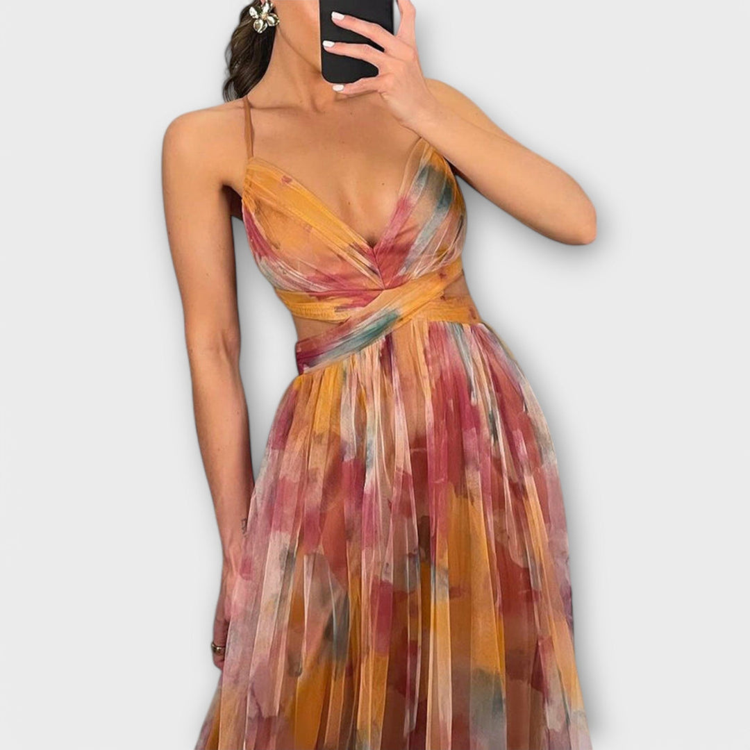 Robe Maxi Annai Mesh - Élégante et Sculptante