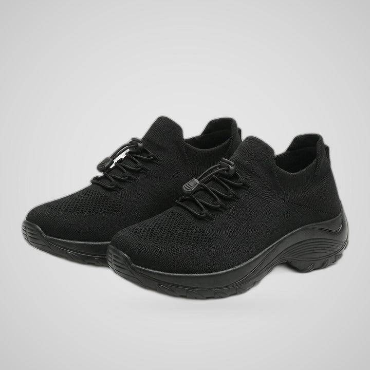 Chaussures Orthopédiques Ambulo en Tissu Tricoté - Tout Noir