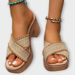 Camila | Talons Chunky avec Bandes Croisées