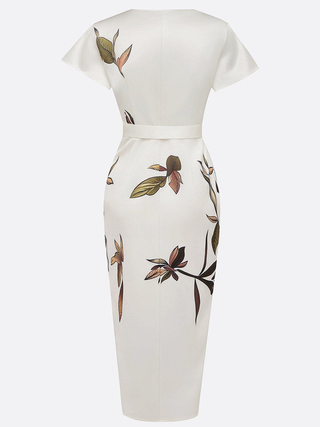Zoé - Robe midi portefeuille avec nœud à la taille