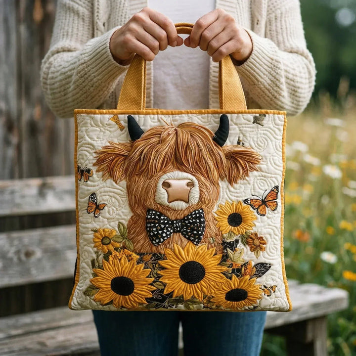 Sac Artisanal | Vache des Terres Hautes avec Tournesols