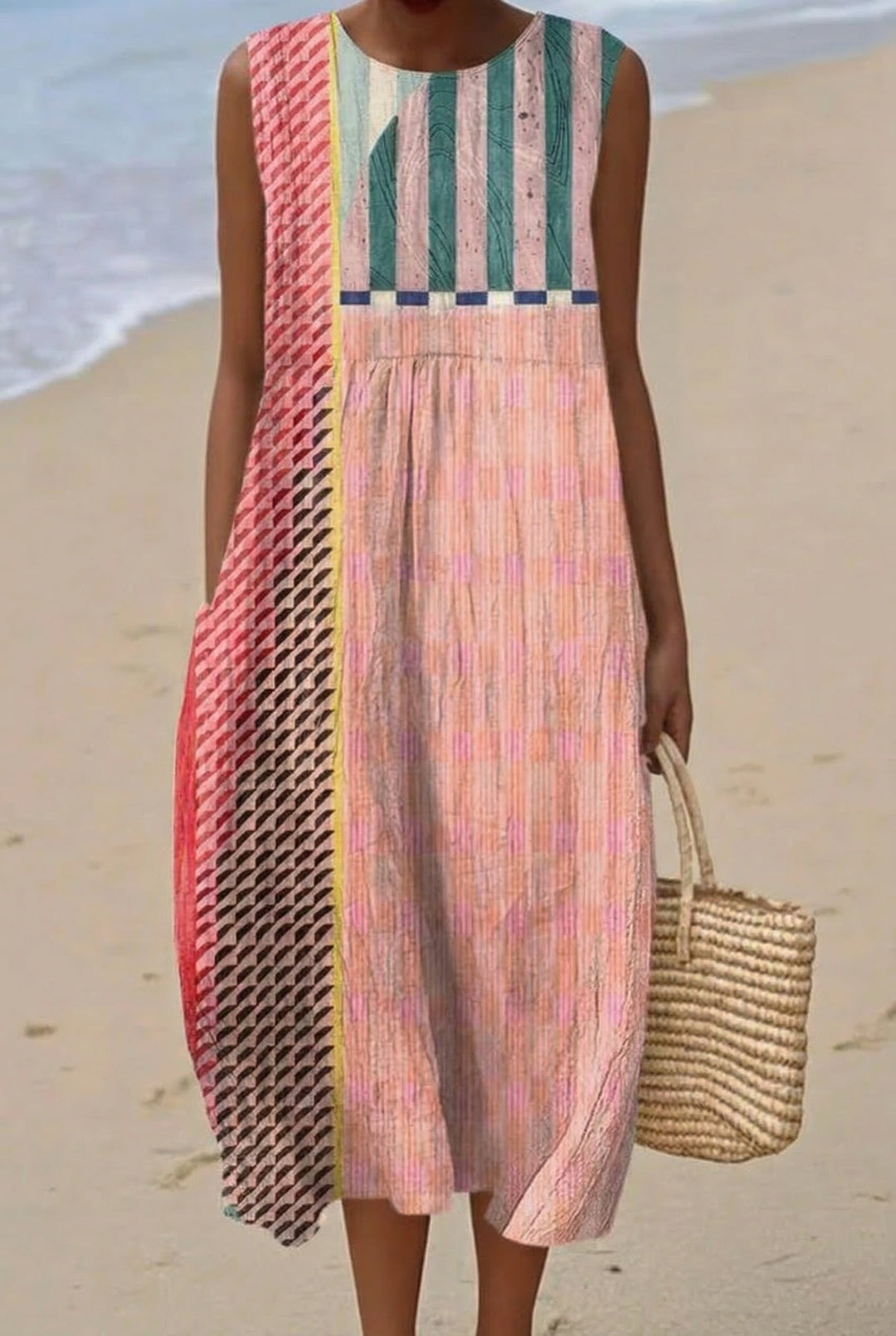 Funky | Robe Midi Mix de Motifs