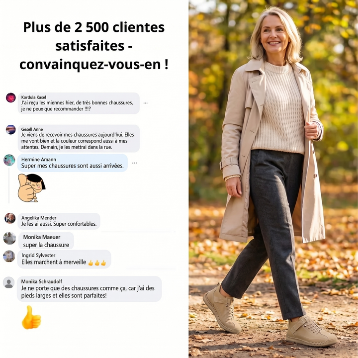 Mia – Baskets Orthopédiques Confortables et Sans Douleur